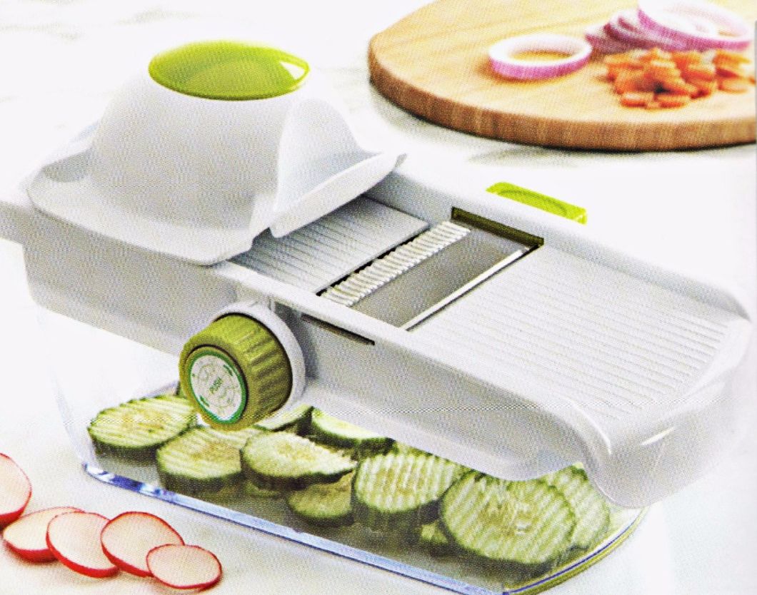 Home Appliance Plastic Food Processor Vegetable Chopper Cutting Machine with Steel Parts No. Cg019