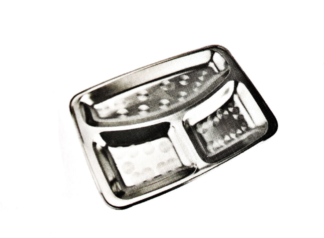 Stainless Steel Kitchenware Oval Tray in Sqare Design Sp003