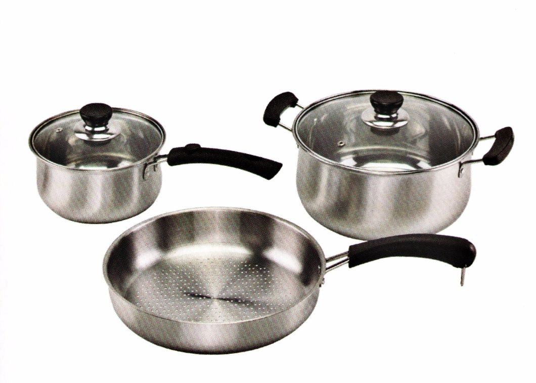 Home Appliance Stainless Steel Kitchenware Cooking Pot and Frying Pan PP011