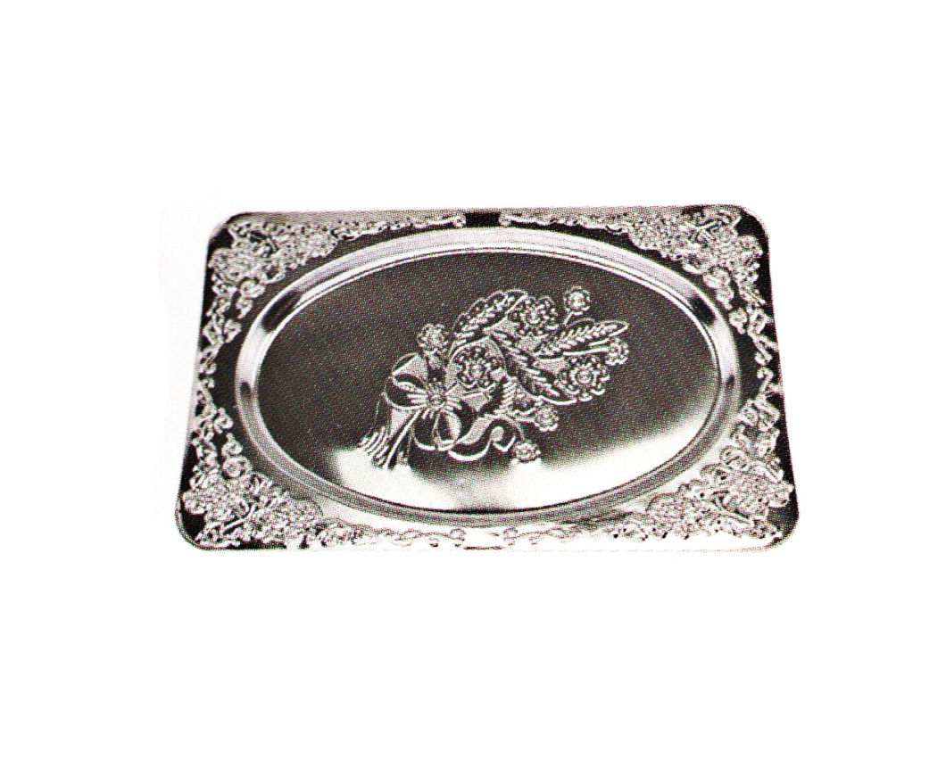 Home Application Stainless Steel Kitchenware Decorative Pattern Tray Sp038