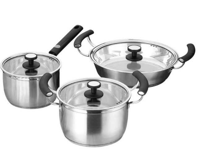Home Appliance Stainless Steel Cookware Set Cooking Pot Casserole Frying Pan S119
