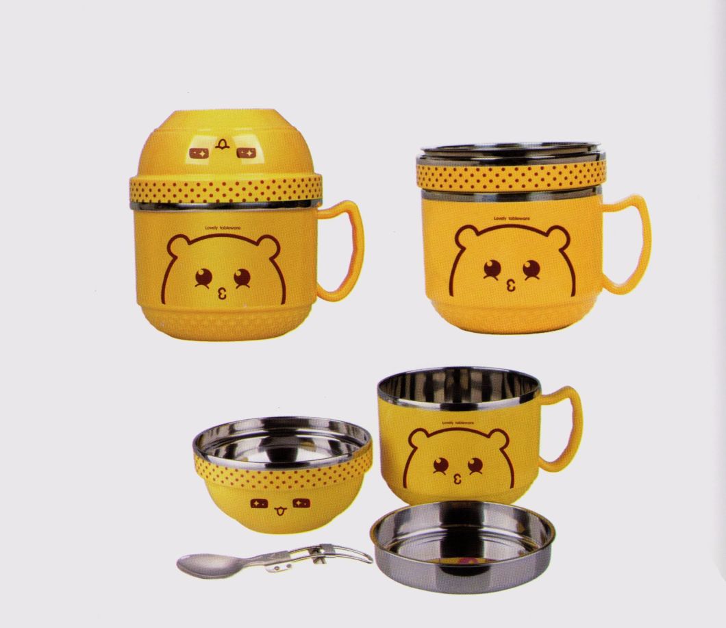 4 Set Series Stainless Steel Children Cups and Lunch Box Scc007