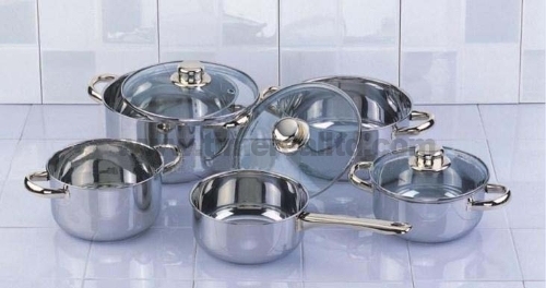 Stainless Steel Cookware Set Cooking Pot Casserole Frying Pan S105