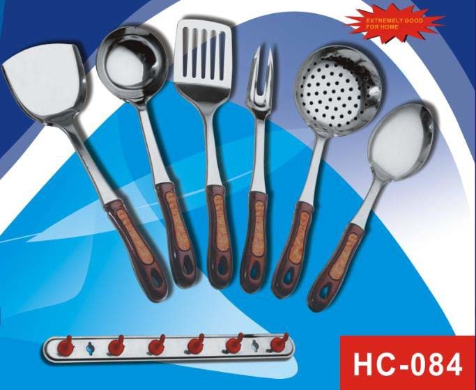 Stainless Steel Kitchen Cooking Tools 7PCS Sets with Holder Ckt7-B01