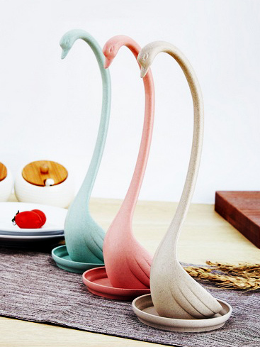 Fashion Kitchen Appliance Natural Wheat Fiber Cookware Ladle Gd018