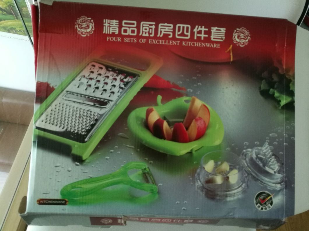 Flat Stainless Steel Vetagetable Grater with Plastic Handle No. G010