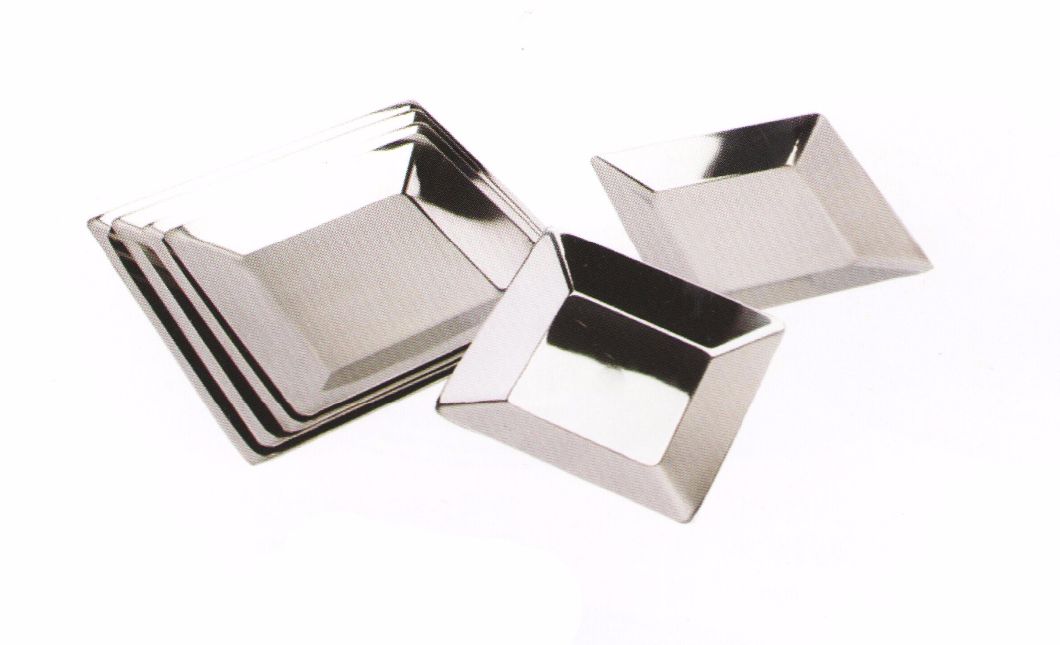 Stainless Steel Kitchenware Square Tray Service Plate Sp047