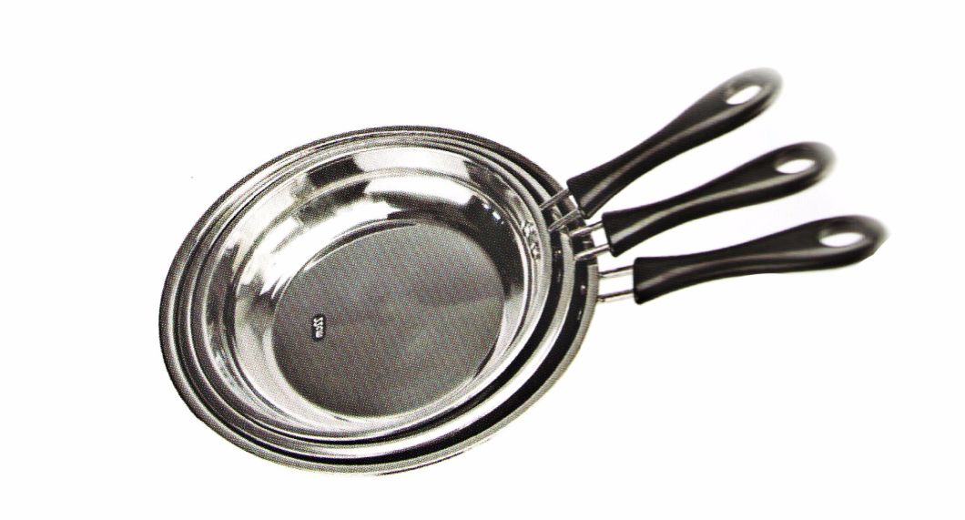 Home Appliance Stainless Steel Cookware Cooking Pan Frying Pan with Long Handle Fp004
