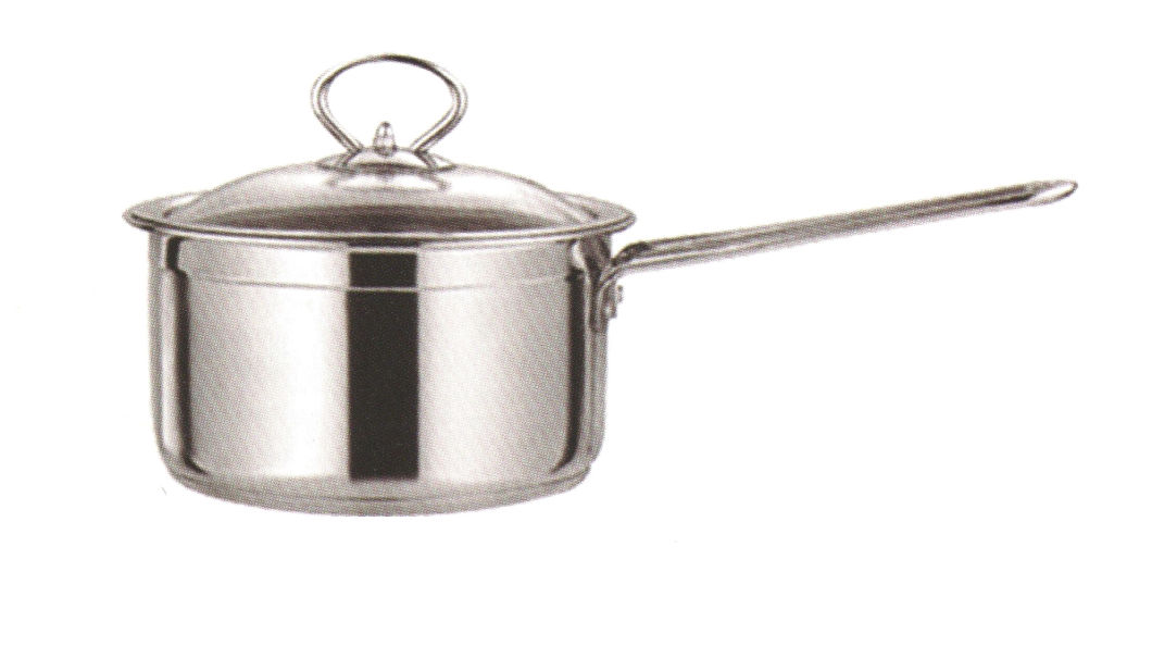 Fashion Home Appliance Stainless Steel Cookware Set Cooking Milk Pot with a Long Handle Cp018