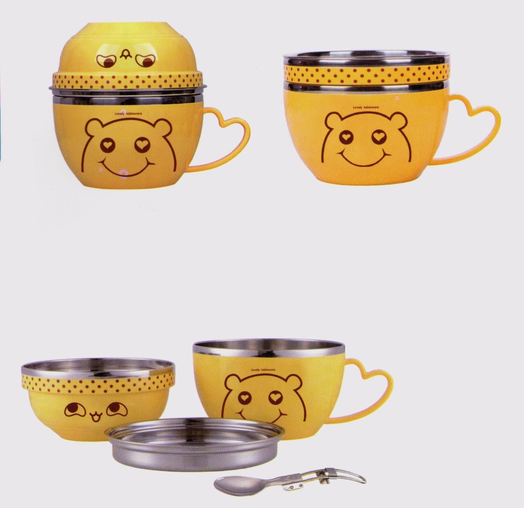 4 Set Series Stainless Steel Children Cups and Lunch Box Scc006