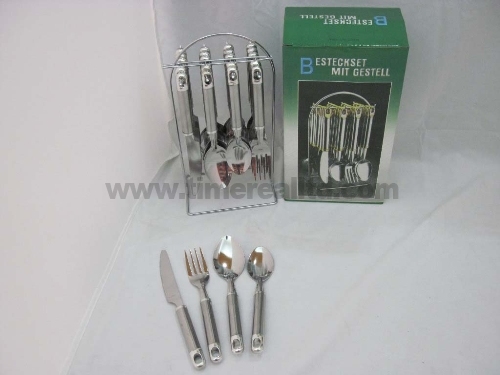 24PCS Stainless Steel Dinner Cutlery Set (CT24-S02)