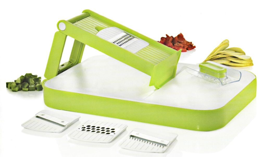 Home Appliance Plastic Vegetable Chopper Grater with Steel Parts with Cutting Board No. Cg002