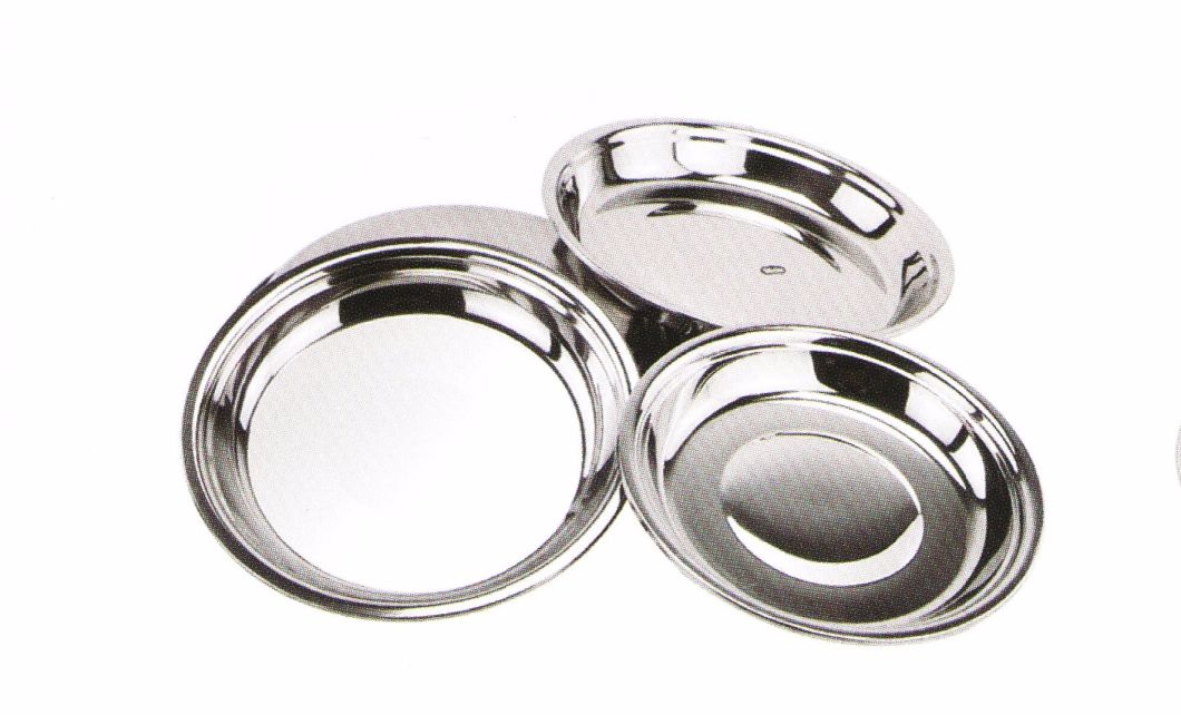 Stainless Steel Kitchenware Oval Tray in Round Design Sp009