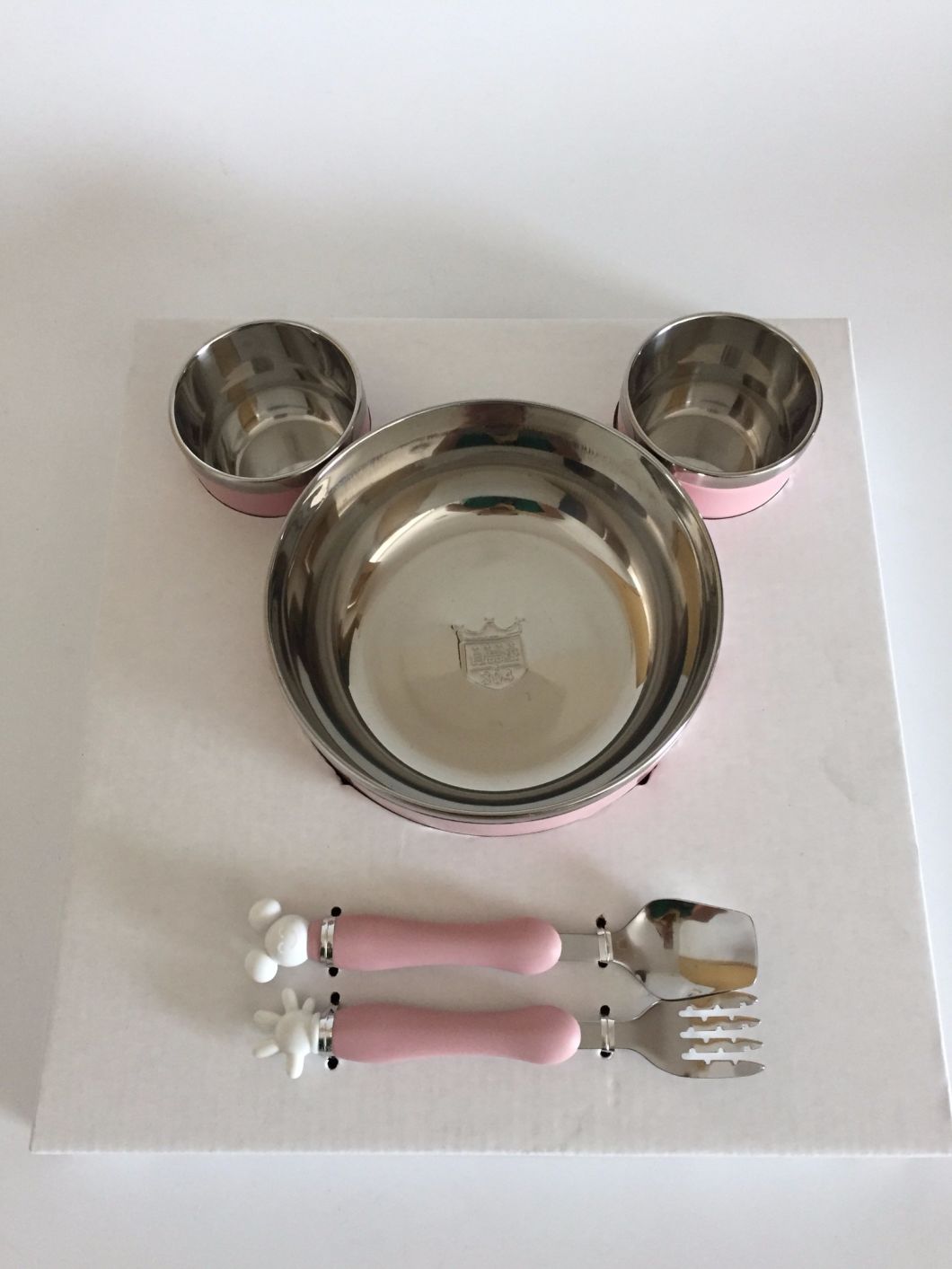 Stainless Steel Gift Fast Food Plate Micky Dinnerware Set Xg-006