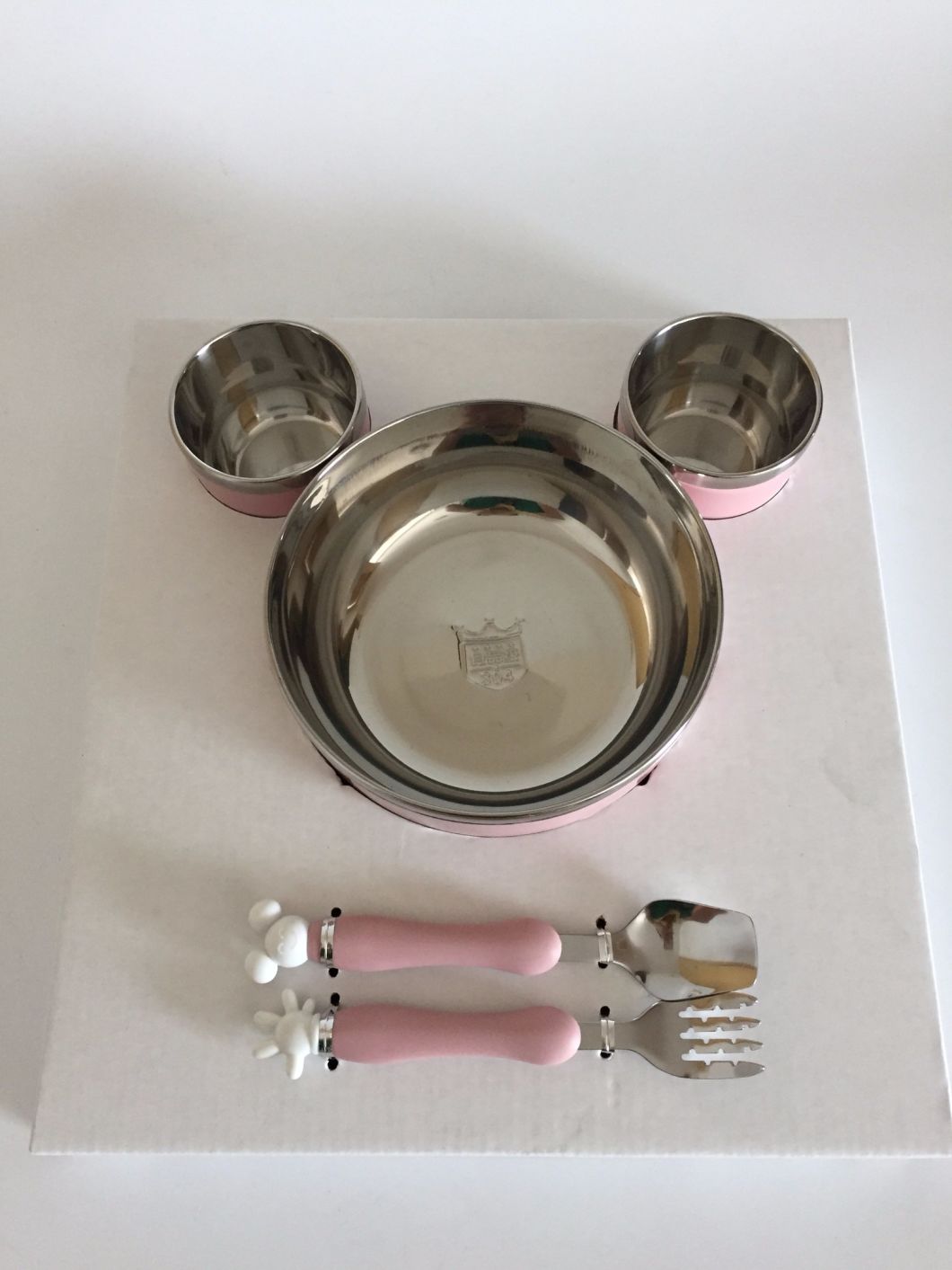 Stainless Steel Gift Fast Food Plate Micky Dinnerware Set Xg-006