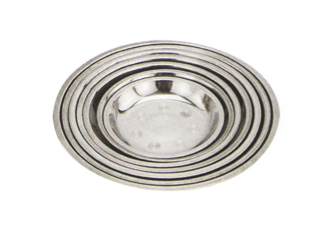 Stainless Steel Kitchenware Oval Tray in Round Design Sp005