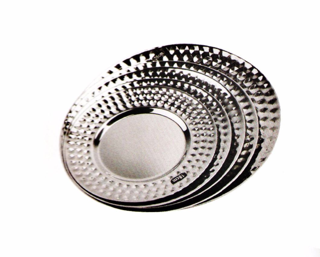 Stainless Steel Kitchenware Oval Tray in Round Design Sp029