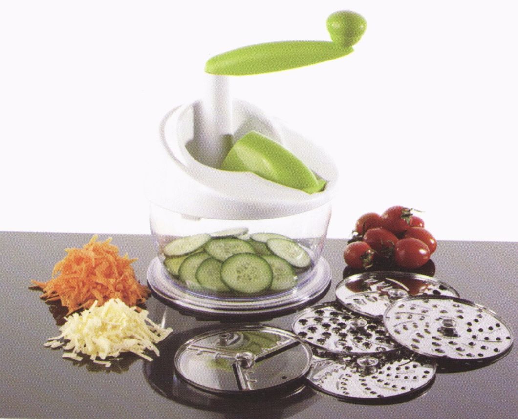 Multi-Function 5 in 1 Home Appliance Plastic Vegetable Rotary Food Grater Cutting Machine Fg011